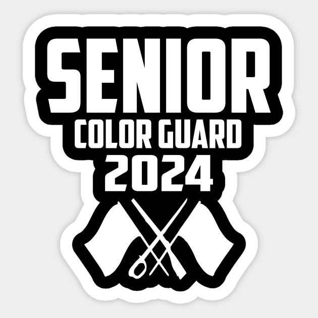 2024 Senior Color Guard Class of 2024 Marching Band Flag Sticker by Giftyshoop